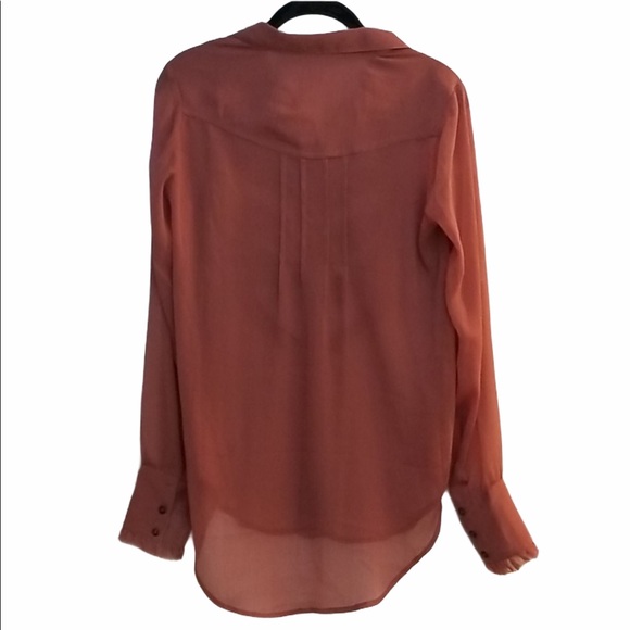 Free People Ruffle Tuxedo Shirt. Size Large - Picture 3 of 7